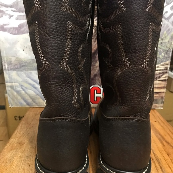 Leather western style Rocky mens boots, size 9 (never worn) - Picture 4 of 6